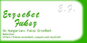 erzsebet fuksz business card